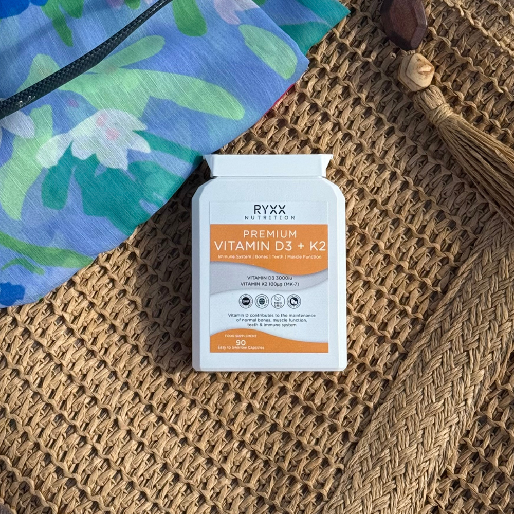 6 Month Supply - Premium Vitamin D3 3000iu & Vitamin K2 100ug (MK7) (2 Pack)