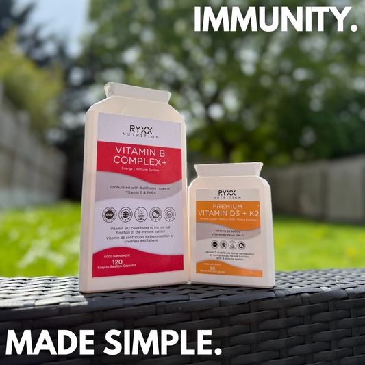 Immunity Plus Bundle - Vitamin B Complex & Premium Vitamin D3 & K2