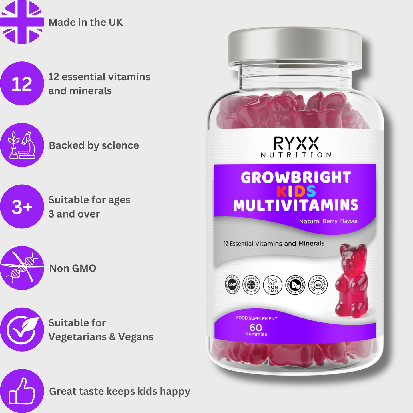 GrowBright Kids Multivitamins