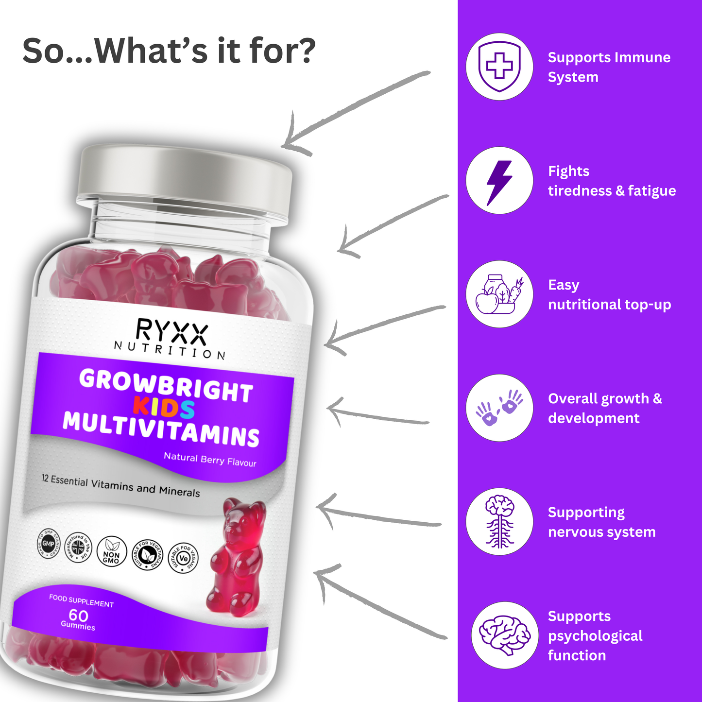 GrowBright Kids Multivitamins