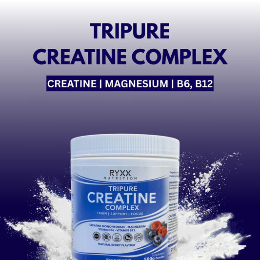 Tripure Creatine Complex | 5g Creatine Monohydrate with Magnesium, Vitamin B6 & B12