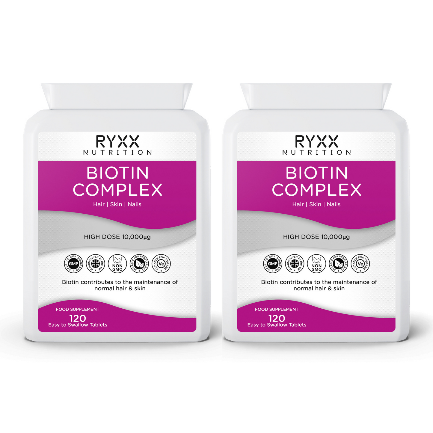 8 Month Supply - Biotin Complex (2 Pack)