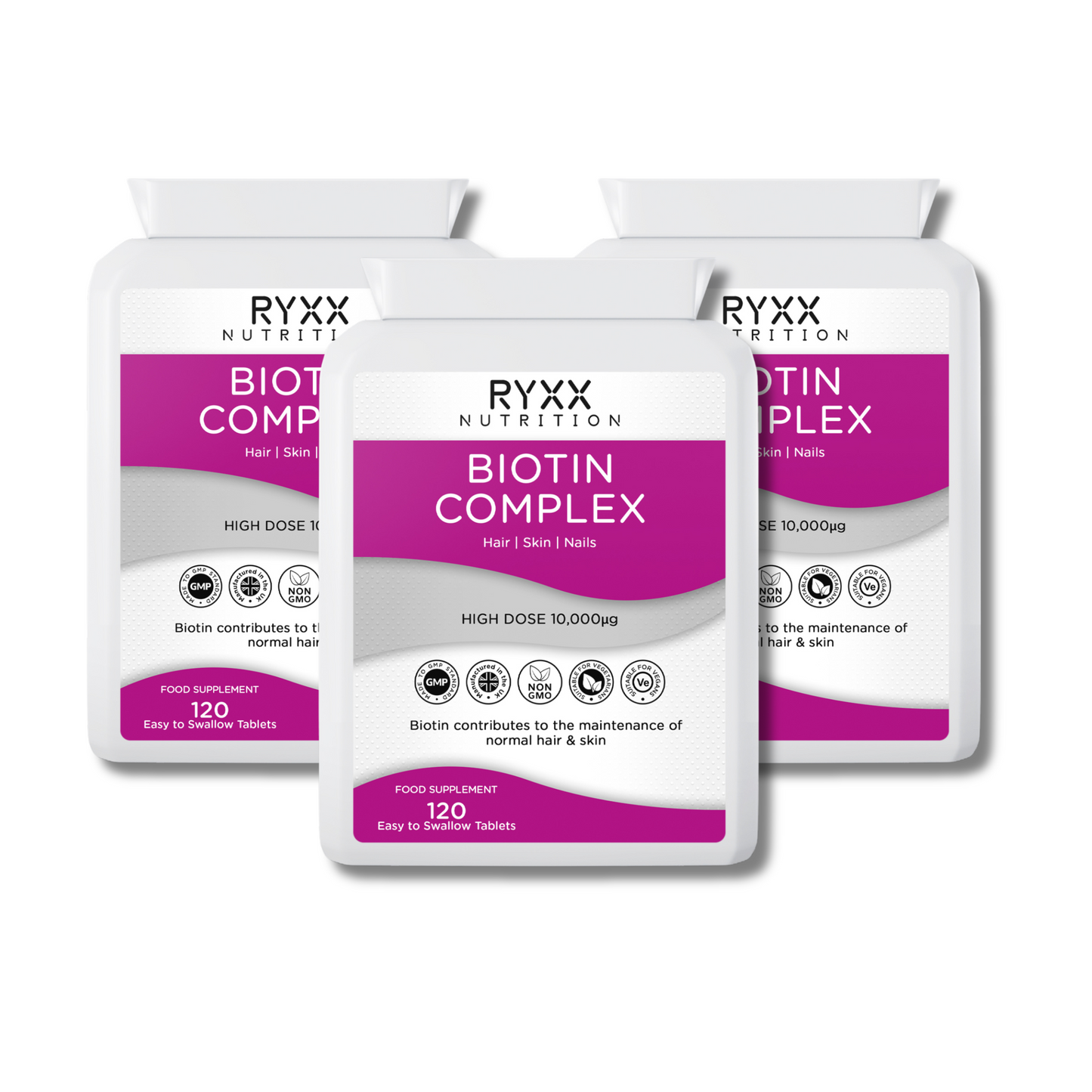 1 Year Supply - Biotin Complex (3 Pack)