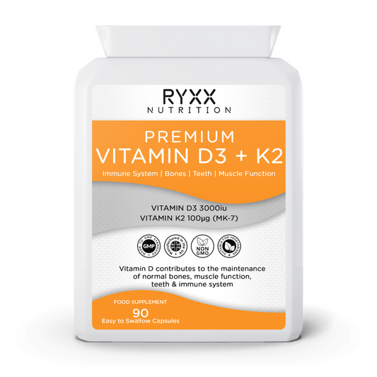 Premium Vitamin D3 3000iu & Vitamin K2 100ug (MK7)