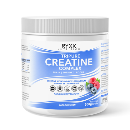 Tripure Creatine Complex | 5g Creatine Monohydrate with Magnesium, Vitamin B6 & B12
