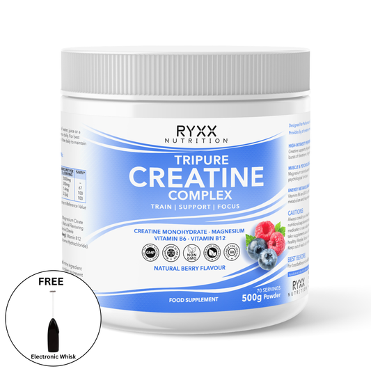 Tripure Creatine Complex | 5g Creatine Monohydrate with Magnesium, Vitamin B6 & B12