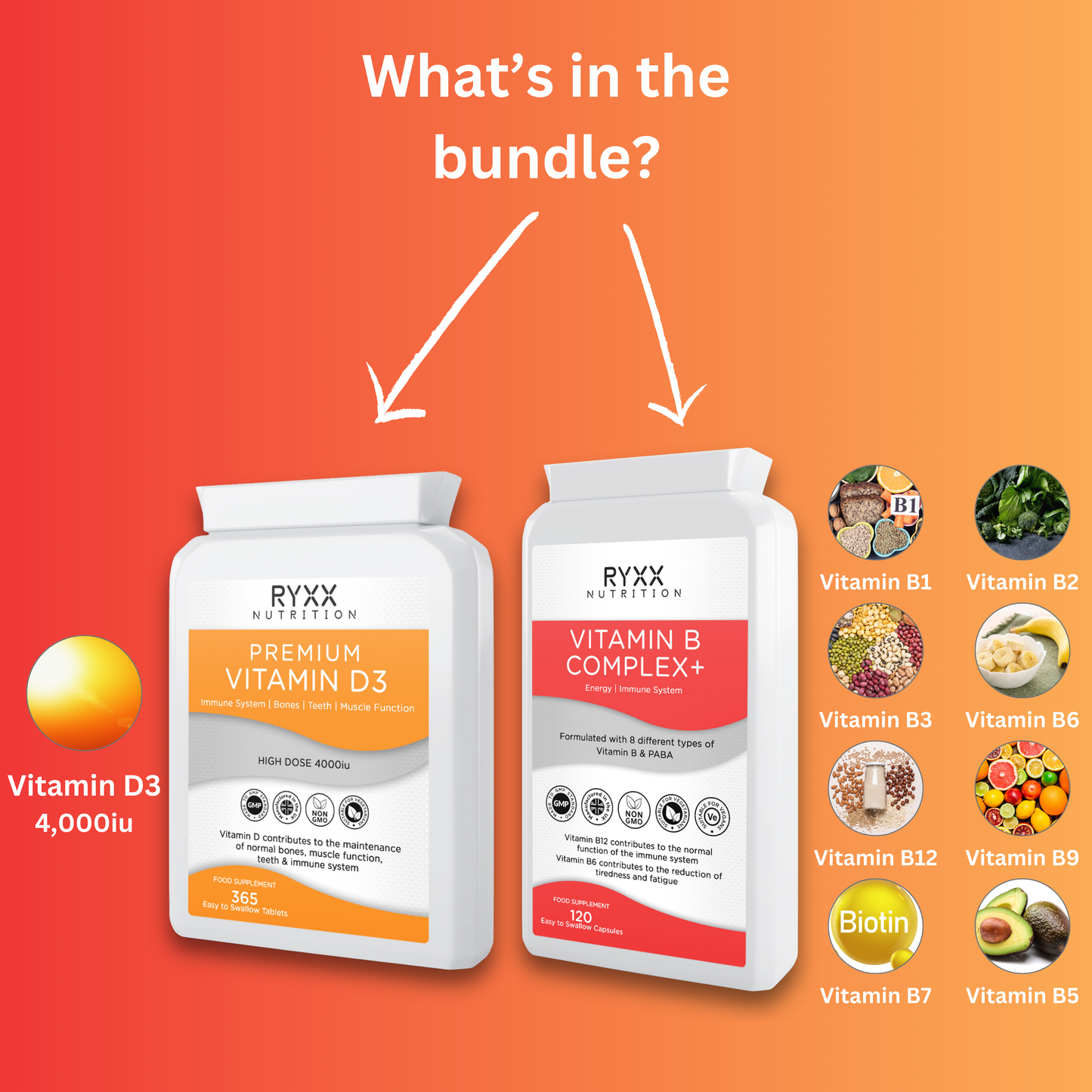 Immunity Bundle - Vitamin B Complex & Premium Vitamin D3