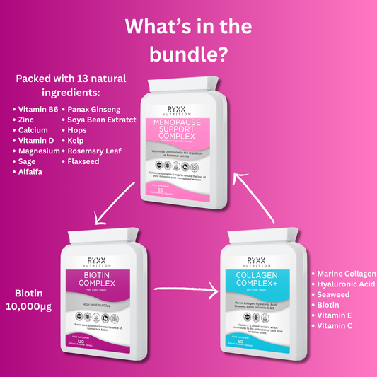 Meno Beauty Bundle - Menopause Support Complex & Collagen Complex+ & Biotin Complex