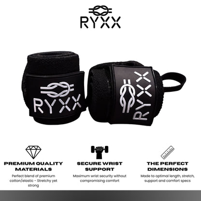 Weightlifting Wrist Wraps - 24" Heavy-Duty - One Size Fits All